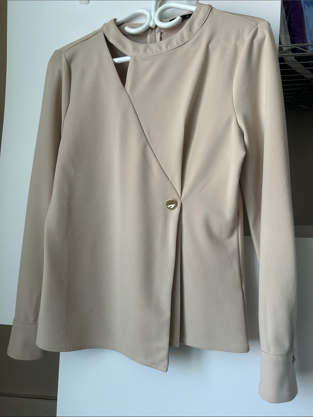 MOTF beige blouse